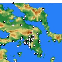 Nearby Forecast Locations - Tatoi Palace - Map