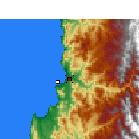 Nearby Forecast Locations - La Serena - Map