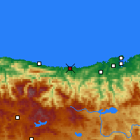 Nearby Forecast Locations - San Vicente de la Barquera - Map