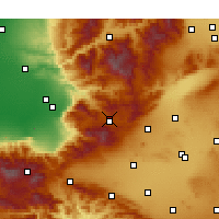 Nearby Forecast Locations - Tehachapi - Map