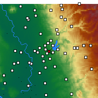 Nearby Forecast Locations - Orangevale - Mapa