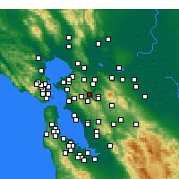 Nearby Forecast Locations - Lafayette - Mapa