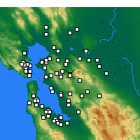 Nearby Forecast Locations - Walnut Creek - Mapa