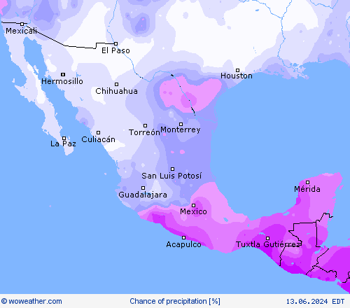 Chance of precipitation Forecast maps