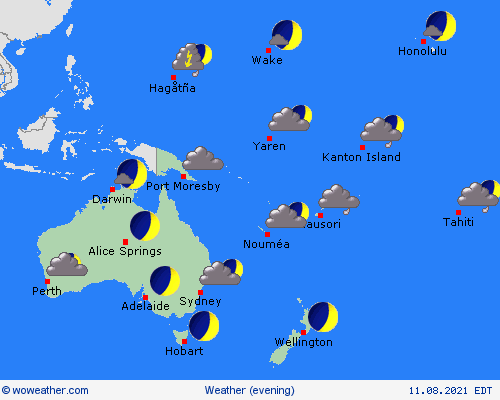 overview  Oceania Forecast maps