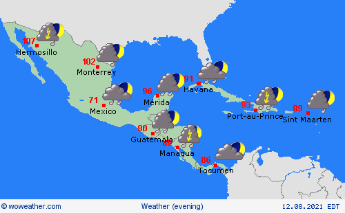 overview  Central America Forecast maps