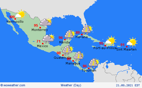 overview  Central America Forecast maps