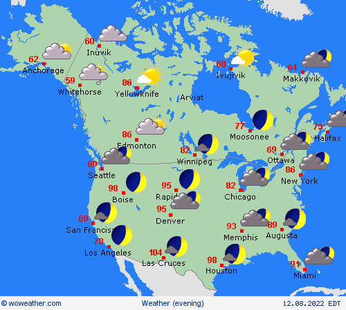 overview  North America Forecast maps