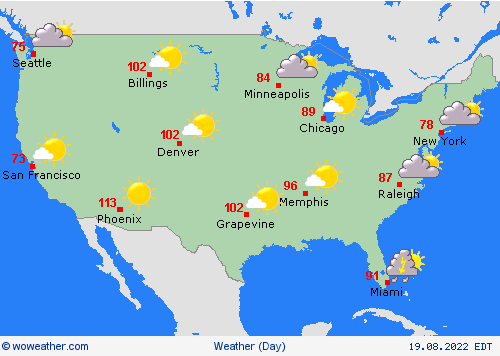 overview  USA Forecast maps