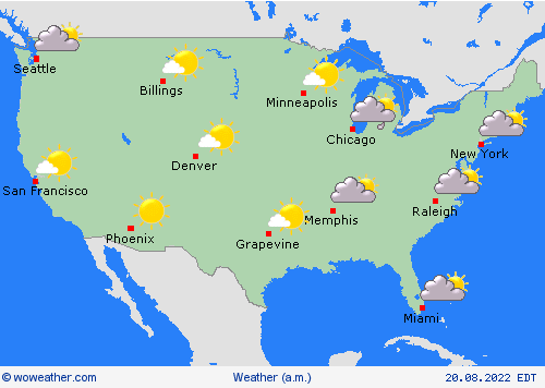 overview  USA Forecast maps