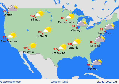 overview  USA Forecast maps