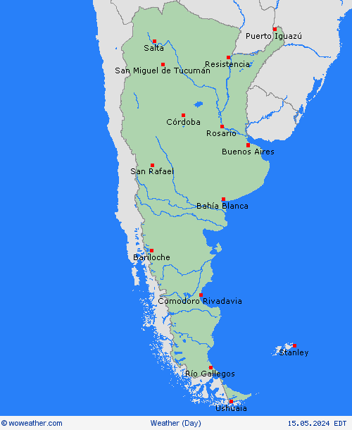 overview Argentina South America Forecast maps