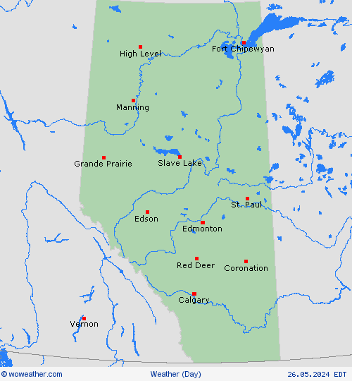 overview Alberta North America Forecast maps