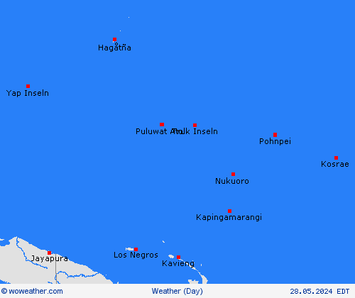 overview Micronesia Oceania Forecast maps