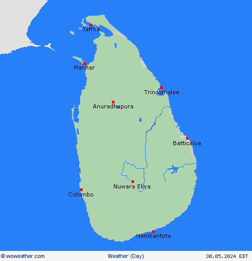 overview Sri Lanka Asia Forecast maps