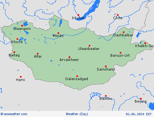 overview Mongolia Asia Forecast maps