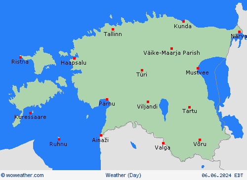 visión general Estonia Europe Mapas de pronósticos