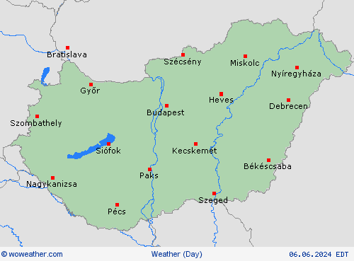 visión general Hungary Europe Mapas de pronósticos