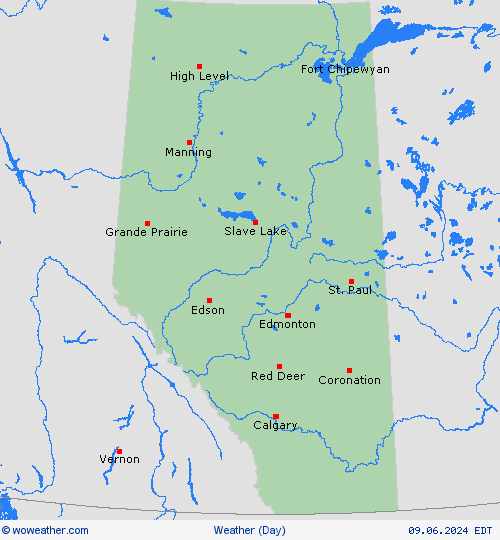 overview Alberta North America Forecast maps