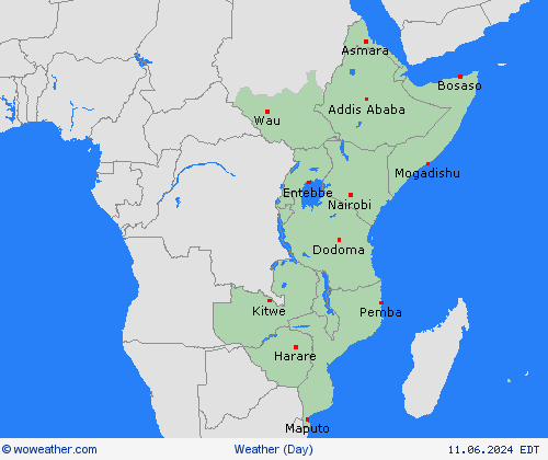 visión general  Africa Mapas de pronósticos