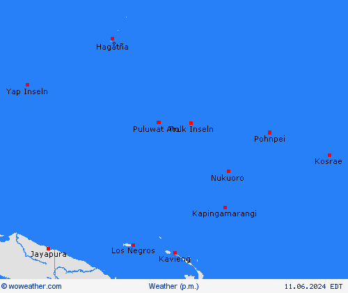 overview Micronesia Oceania Forecast maps