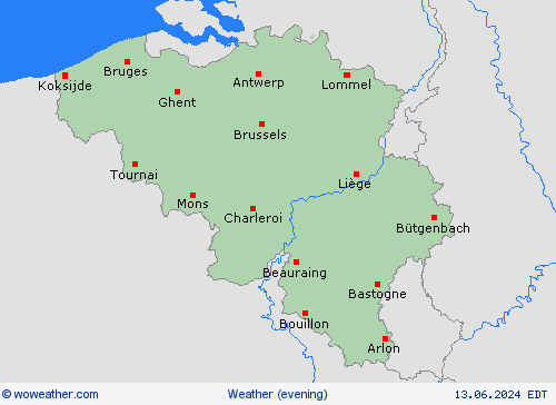 overview Belgium Europe Forecast maps