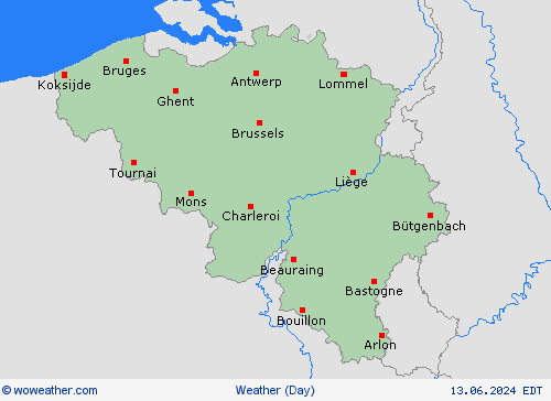 overview Belgium Europe Forecast maps