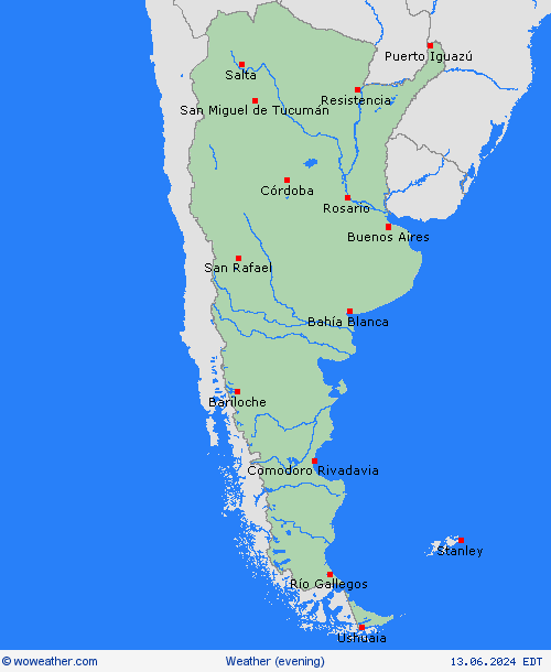 overview Argentina South America Forecast maps