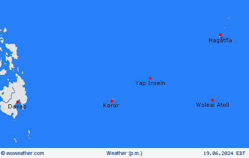 overview Palau Oceania Forecast maps