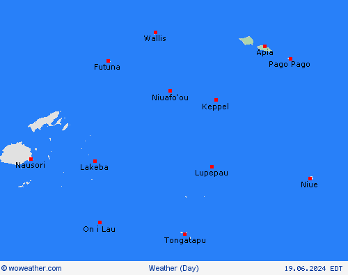 overview Samoa Oceania Forecast maps