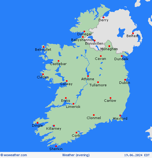 overview Ireland Europe Forecast maps