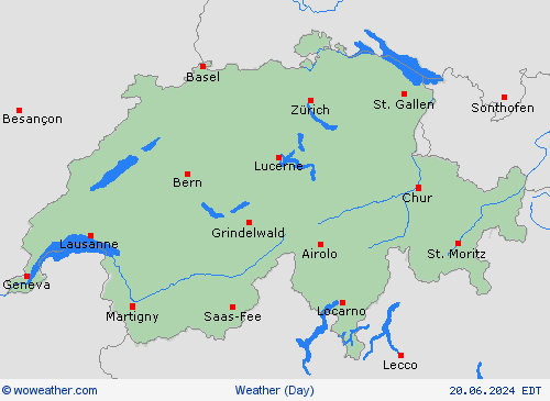 overview Switzerland Europe Forecast maps