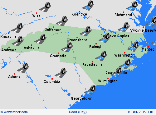 road conditions  USA Forecast maps