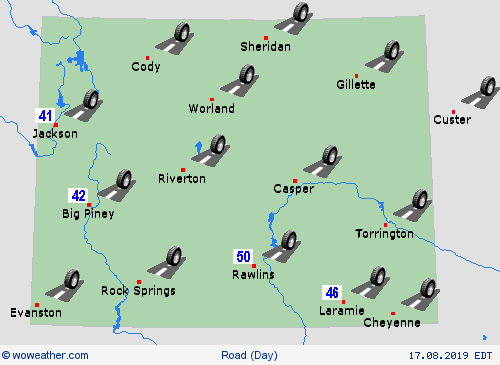 road conditions  USA Forecast maps