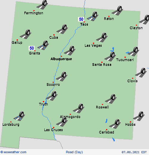 road conditions  USA Forecast maps