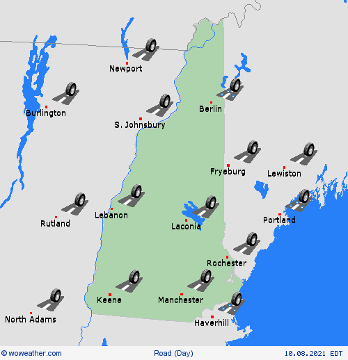 road conditions  USA Forecast maps