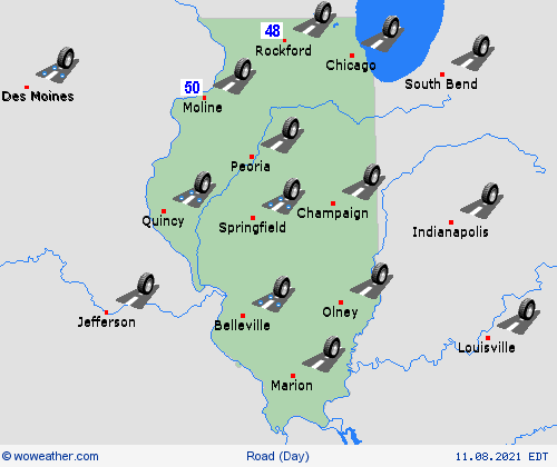 road conditions  USA Forecast maps