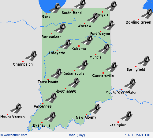 road conditions  USA Forecast maps