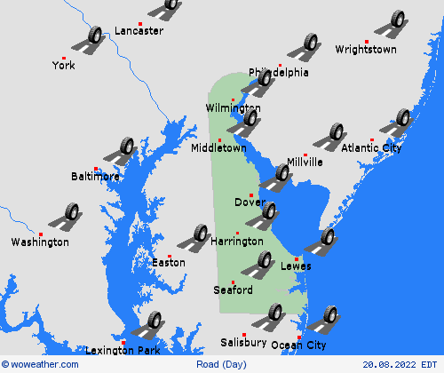 road conditions  USA Forecast maps