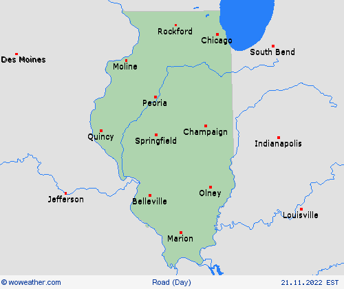 road conditions  USA Forecast maps