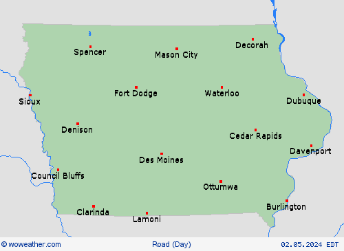 road conditions  USA Forecast maps