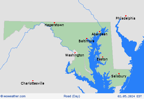 road conditions  USA Forecast maps