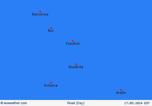 road conditions Tuvalu Oceania Forecast maps