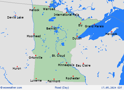 road conditions  USA Forecast maps