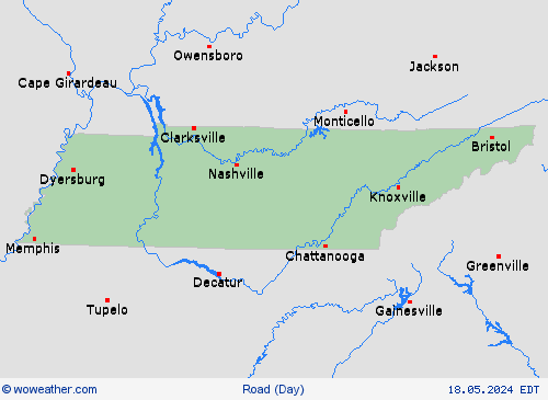 road conditions  USA Forecast maps