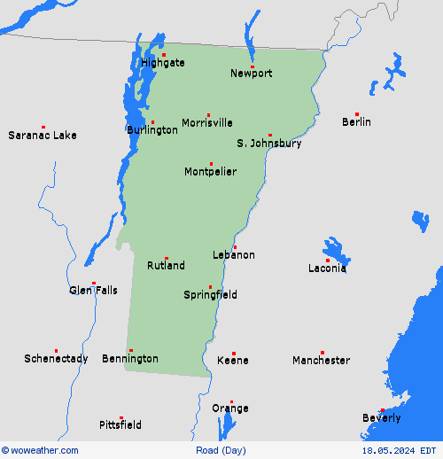 road conditions  USA Forecast maps