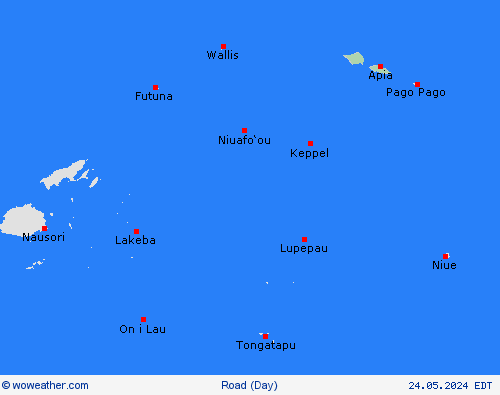 road conditions Samoa Oceania Forecast maps