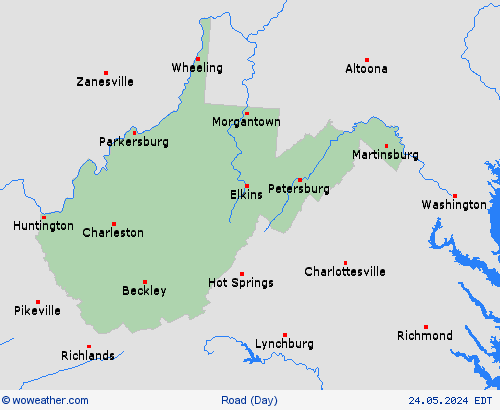 road conditions  USA Forecast maps