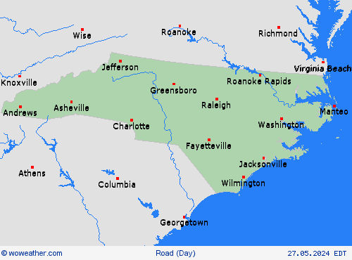 road conditions  USA Forecast maps