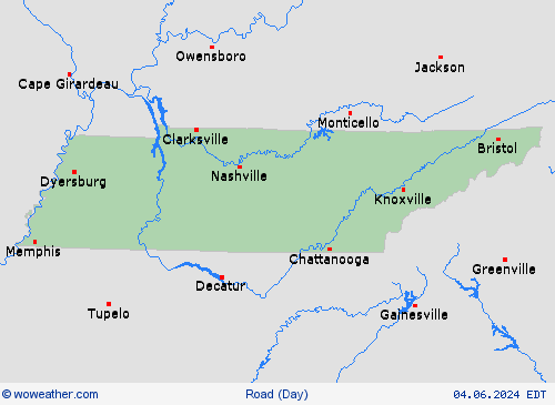 road conditions  USA Forecast maps